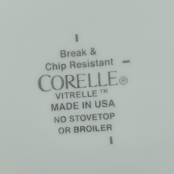 Corelle Pretty Pink Square Dinner Plates Corning White Plate Pink Flowers - Picture 6 of 6